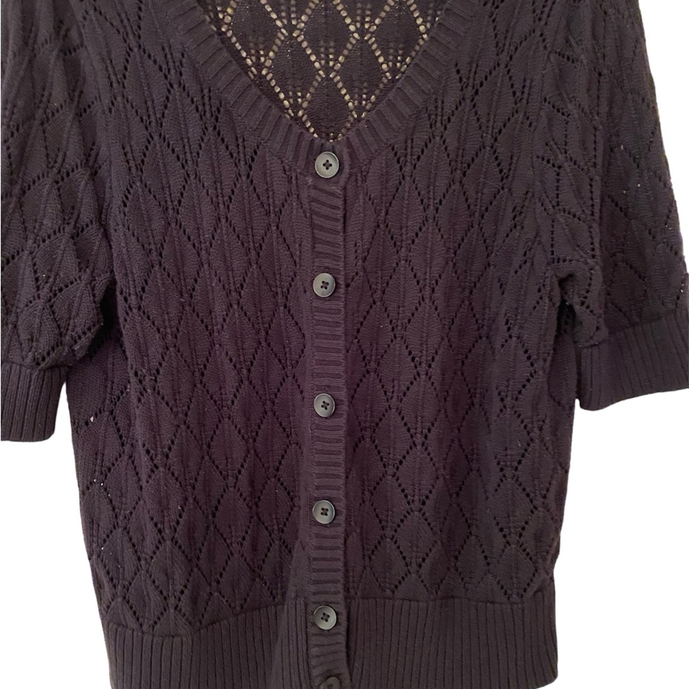 XL Black Short Sleeve Cardigan. - Picture 4 of 4